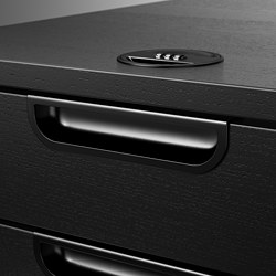 Measurement Illustration - GALANT 3-drawer unit on casters