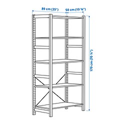 Measurement Illustration - IVAR shelf unit