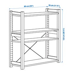 Measurement Illustration - IVAR shelving unit