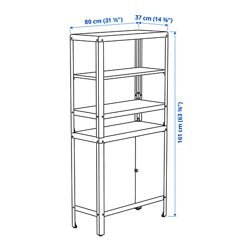 KOLBJÖRN, shelving unit with cabinet. 8 of 8 open dialog