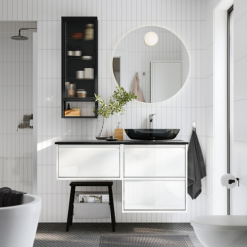 FAXÄLVEN, mirror with built-in LED lighting. 2 of 3 open dialog