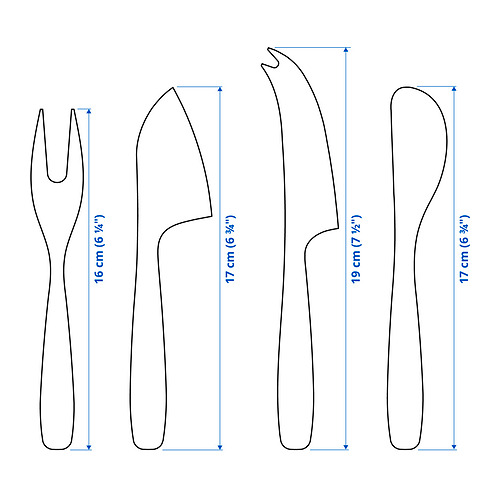 TILLAGD, cheese knife, set of 4. 5 of 5 open dialog
