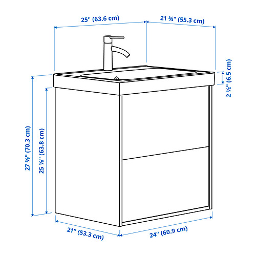 HAVBÄCK / ORRSJÖN, tocador de baño+lavamanos+grifo. 7 de 7 abrir diálogo