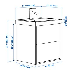 Measurement Illustration - ÄNGSJÖN/BACKSJÖN wash-stnd w drawers/wash-basin