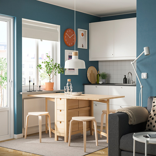 NORDEN / KYRRE, drop leaf table and 4 stools. 2 of 8 open dialog