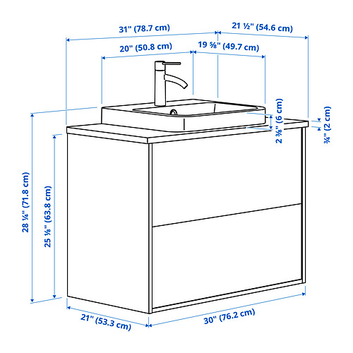 ÄNGSJÖN / BACKSJÖN, tocador de baño+cajones. 8 de 8 abrir diálogo