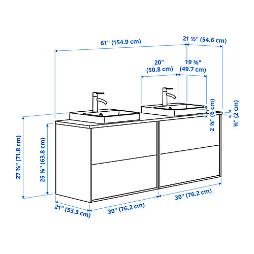 ÄNGSJÖN / BACKSJÖN, tocador de baño/lavamanos. 8 de 8 abrir diálogo