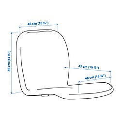 Measurement Illustration - SKÅLSTA seat shell