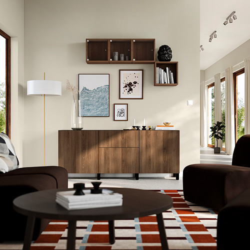 BESTÅ, sideboard with drawer runner, soft-closing. 2 of 3 open dialog