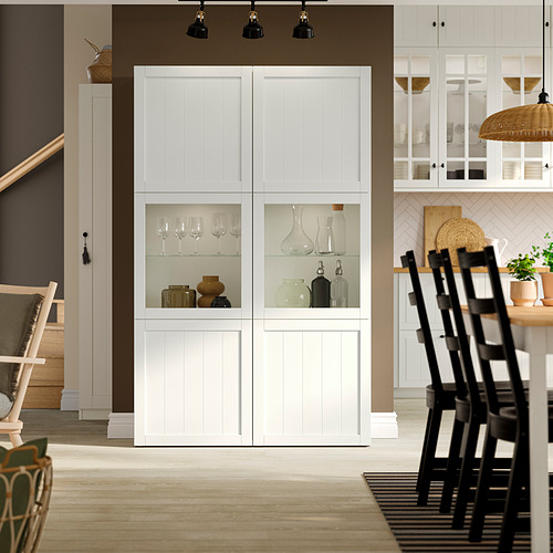 BESTÅ, comb almacenamiento+puertas vidrio. 3 de 4 abrir diálogo