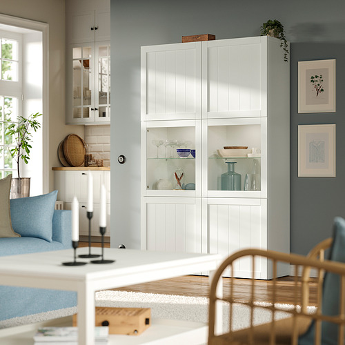 BESTÅ, comb almacenamiento+puertas vidrio. 2 de 4 abrir diálogo
