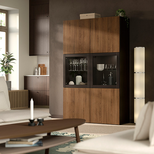 BESTÅ, comb almacenamiento+puertas vidrio. 2 de 4 abrir diálogo
