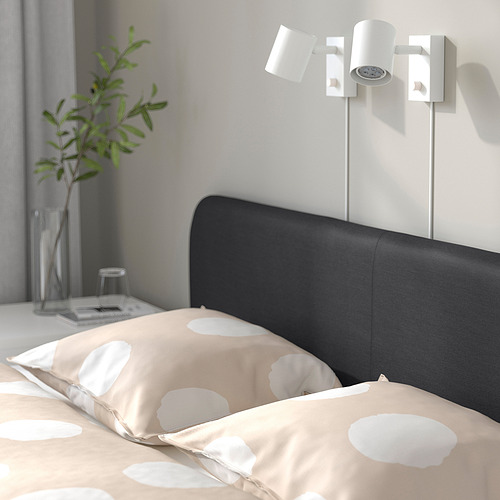 SLATTUM, upholstered bed Queen. 4 of 8 open dialog