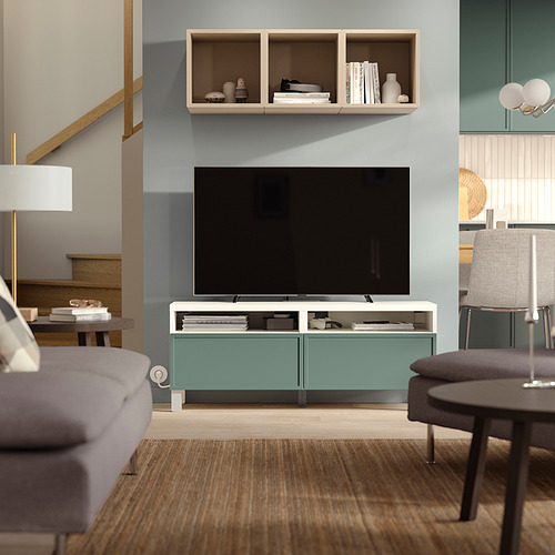 BESTÅ, TV bench with drawer runner, push-open. 2 of 6 open dialog