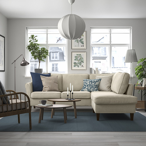 EKHOLMA, corner sofa 4-seat with open end. 2 of 6 open dialog