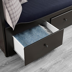Measurement Illustration - HEMNES day-bed with 3 drawers and 2 mattresses Twin