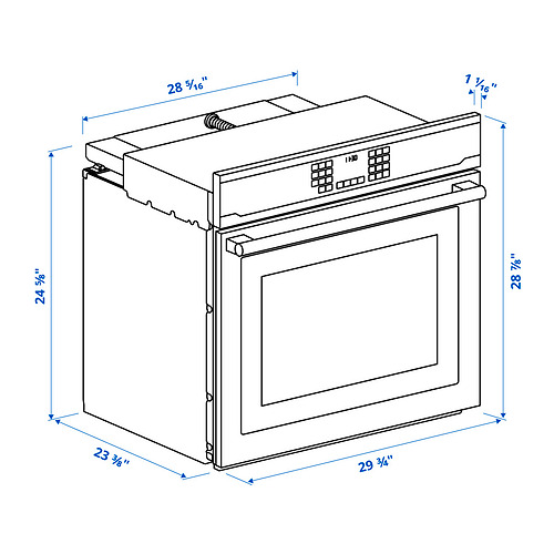 VASKARBO, True Convection Wall Oven selfclean. 3 of 3 open dialog