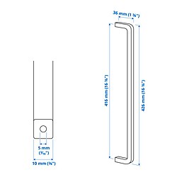 Measurement Illustration - BORGHAMN handle