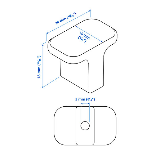 Measurement Illustration - HACKÅS knob