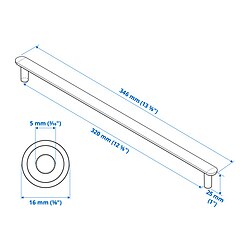 Measurement Illustration - NYDALA handle