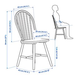 Measurement Illustration - SKOGSTA chair
