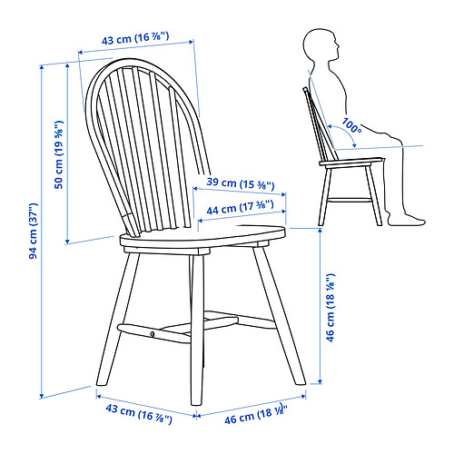 DANDERYD / SKOGSTA, dining table and 4 chairs. 6 of 6 open dialog