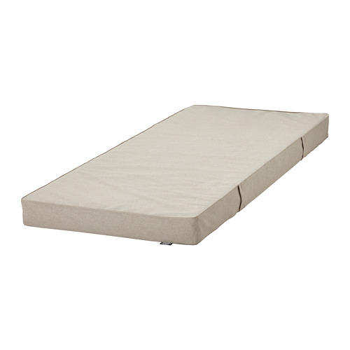 Colchón VANNAREID: rectangular, beige, firme, muelles ensacados, espuma, funda lavable.