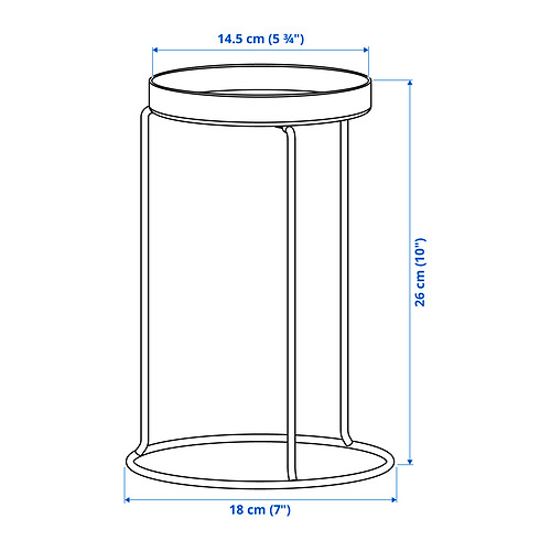 Measurement Illustration - LÅNGNÄBB plant stand