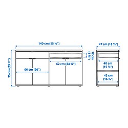 Measurement Illustration - VIHALS Sideboard