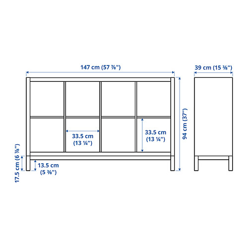 KALLAX, shelving unit with underframe. 3 of 3 open dialog