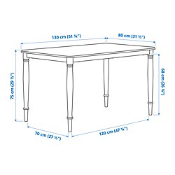 Measurement Illustration - DANDERYD/SKOGSTA dining table and 4 chairs