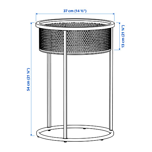Measurement Illustration - BLÅKRÅKA plant stand