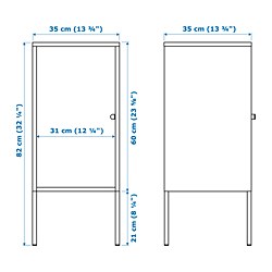 Measurement Illustration - LIXHULT cabinet