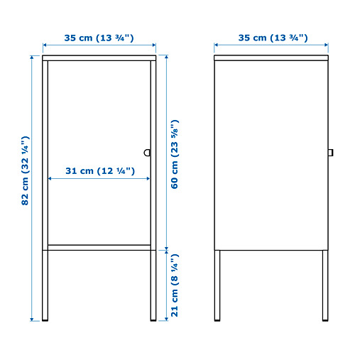 Measurement Illustration - LIXHULT cabinet