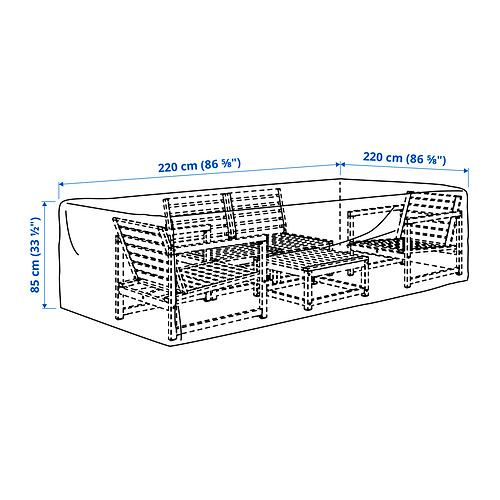 TOSTERÖ, cover for outdoor furniture. 5 of 5 open dialog