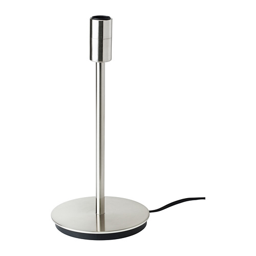 Base de lámpara de mesa SKAFTET, elegante columna de acero inoxidable, base redonda recubierta de acrílico, diseño moderno y minimalista, perfecta para cualquier tonalidad.