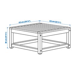 Measurement Illustration - NÄMMARÖ modular coffee table outdoor