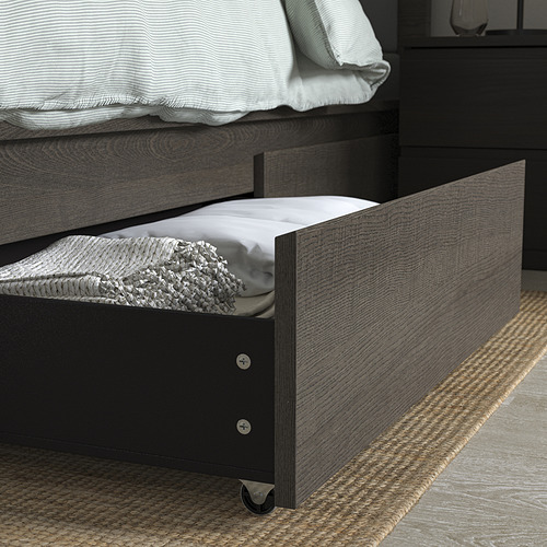 MALM, Queen high bed frame with 2 storage boxes. 6 of 9 open dialog