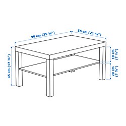 Measurement Illustration - LACK coffee table