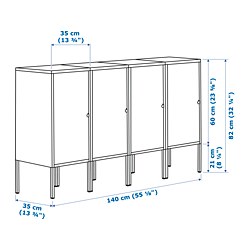 Measurement Illustration - LIXHULT storage combination