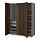 Variación actual: gris oscuro/marrón oscuro efecto roble teñido,  59x23 5/8x79 1/4 "