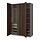 Variación actual: gris oscuro/marrón oscuro efecto roble teñido, 59x23 5/8x93 1/8 "