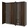 Select colour variation: dark gray/dark brown stained oak effect, 78 3/4x23 5/8x79 1/4 "