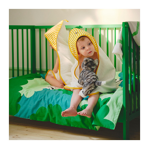 GRÖNFINK, 3-piece bedlinen set for crib. 8 of 8 open dialog
