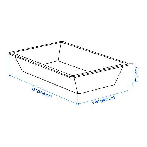 Measurement Illustration - UPPDATERA utensil tray