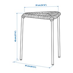 Ilustración de medidas - JUTEBODA taburete
