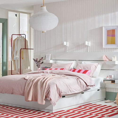 NORDLI, cama Queen con mattress y cabecera. 3 de 15 abrir diálogo