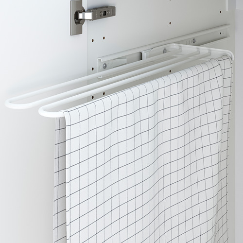 Mueble con toallero incorporado, extraíble para facilitar el acceso.