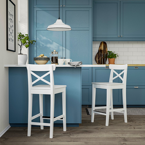 ROSENTORP, bar stool with backrest. 2 of 4 open dialog