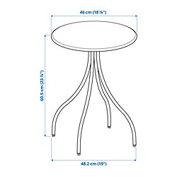 Measurement Illustration - TÅNEBRO side table